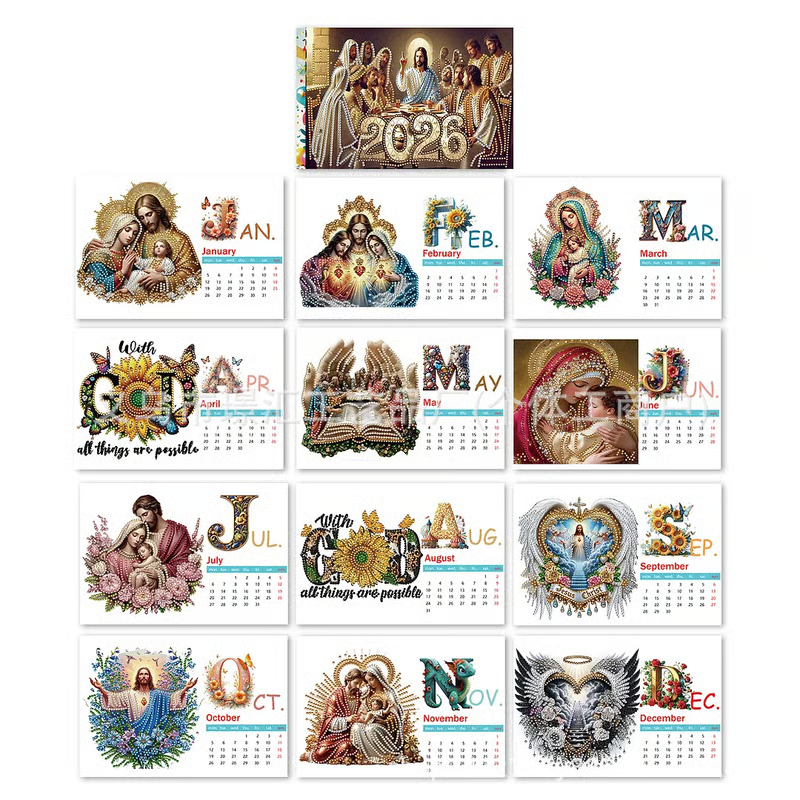 💎2026 DIY Diamond Painting Desk Calendar🗓️