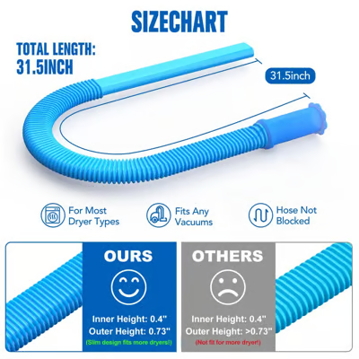 Dryer Vent Cleaner Kit Dryer Lint Vacuum Attachment with Stretch Universal Connector